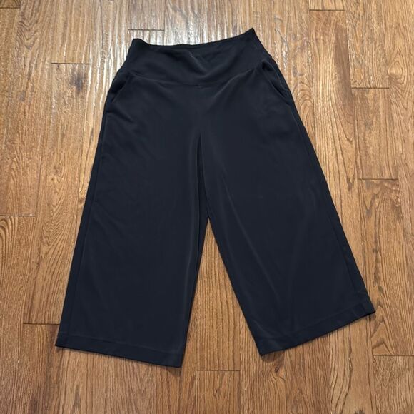 Athleta free flow culottes black wide leg crop pants M - Picture 4 of 11